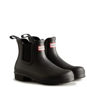 Hunter Women's Black Rubber Ankle Boots